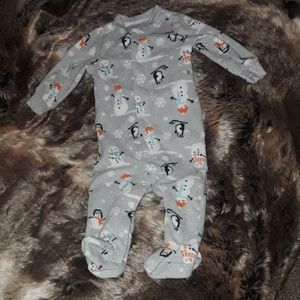 Fleece one piece with feet